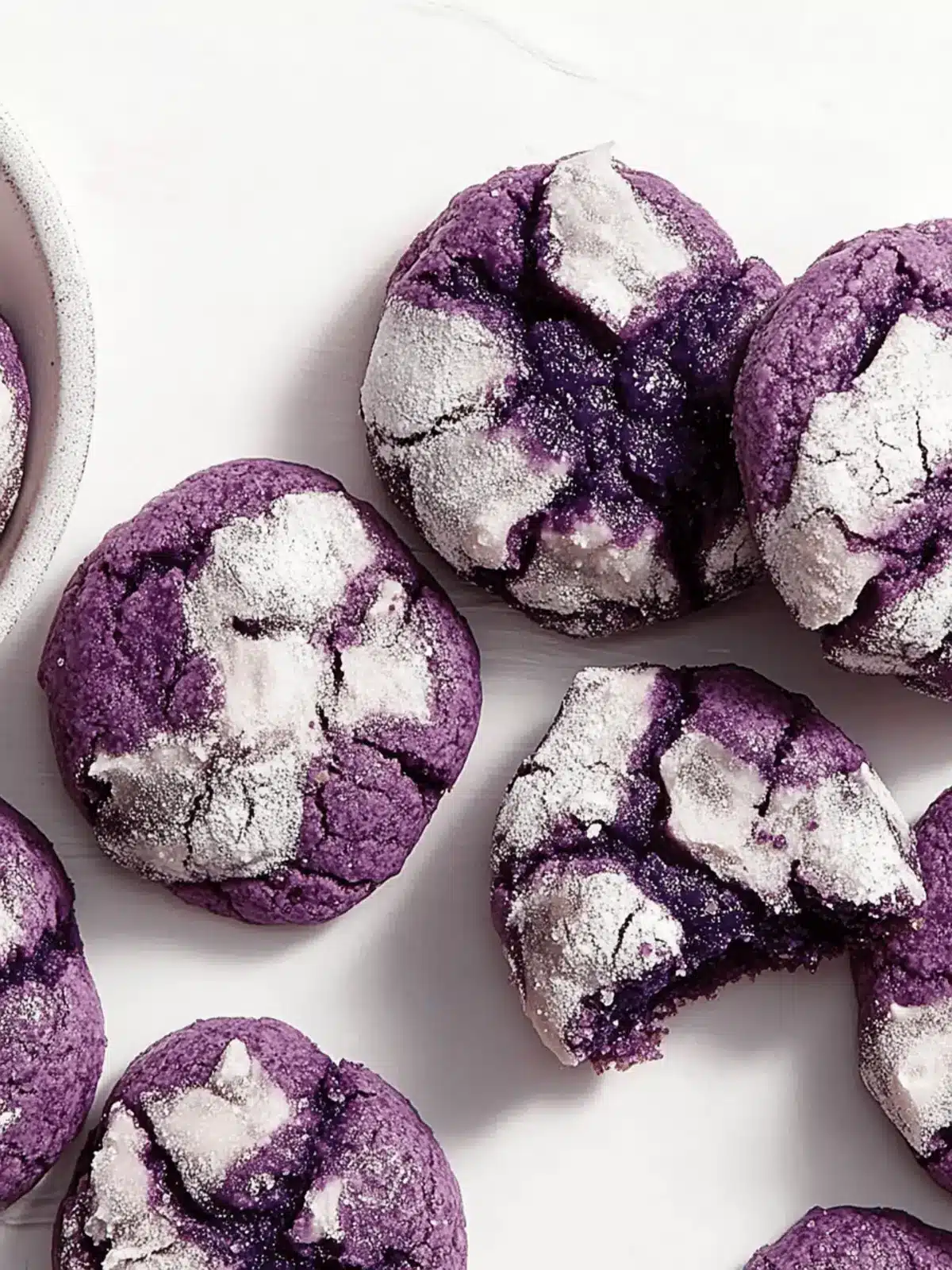 Ube Crinkle Cookies