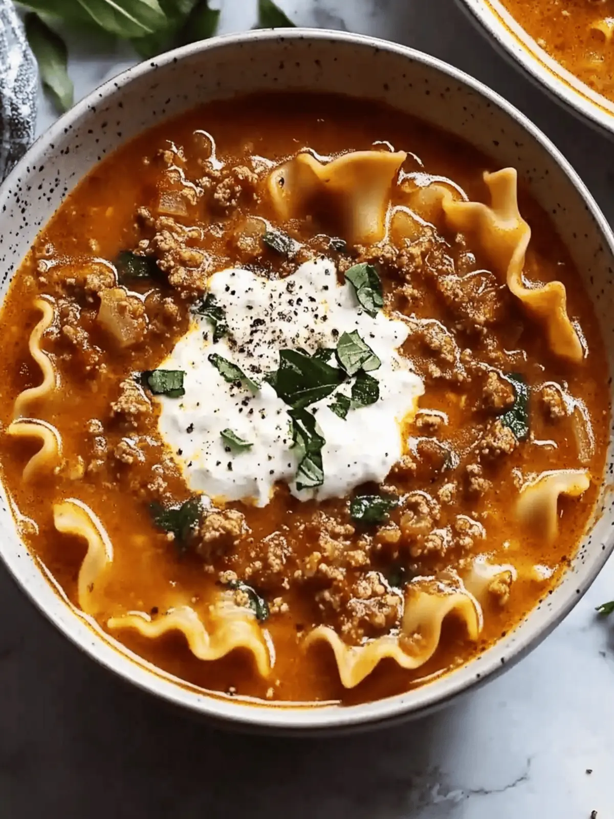 One Pot Lasagna Soup