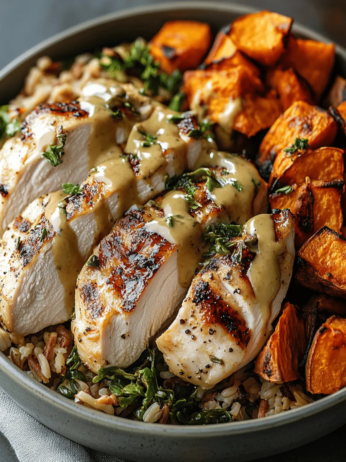 Maple Dijon Chicken & Roasted Sweet Potato
