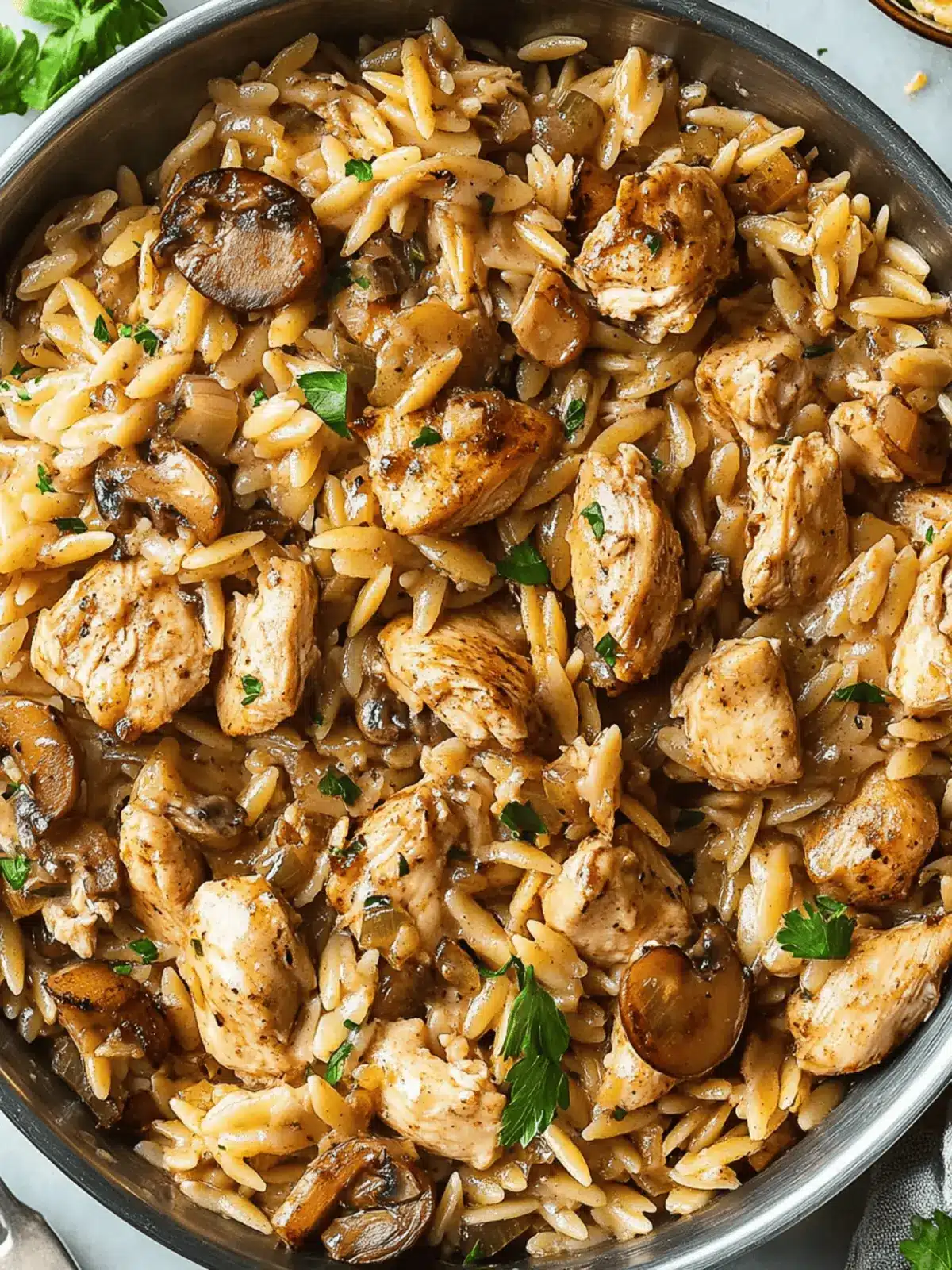 Chicken Marsala Orzo