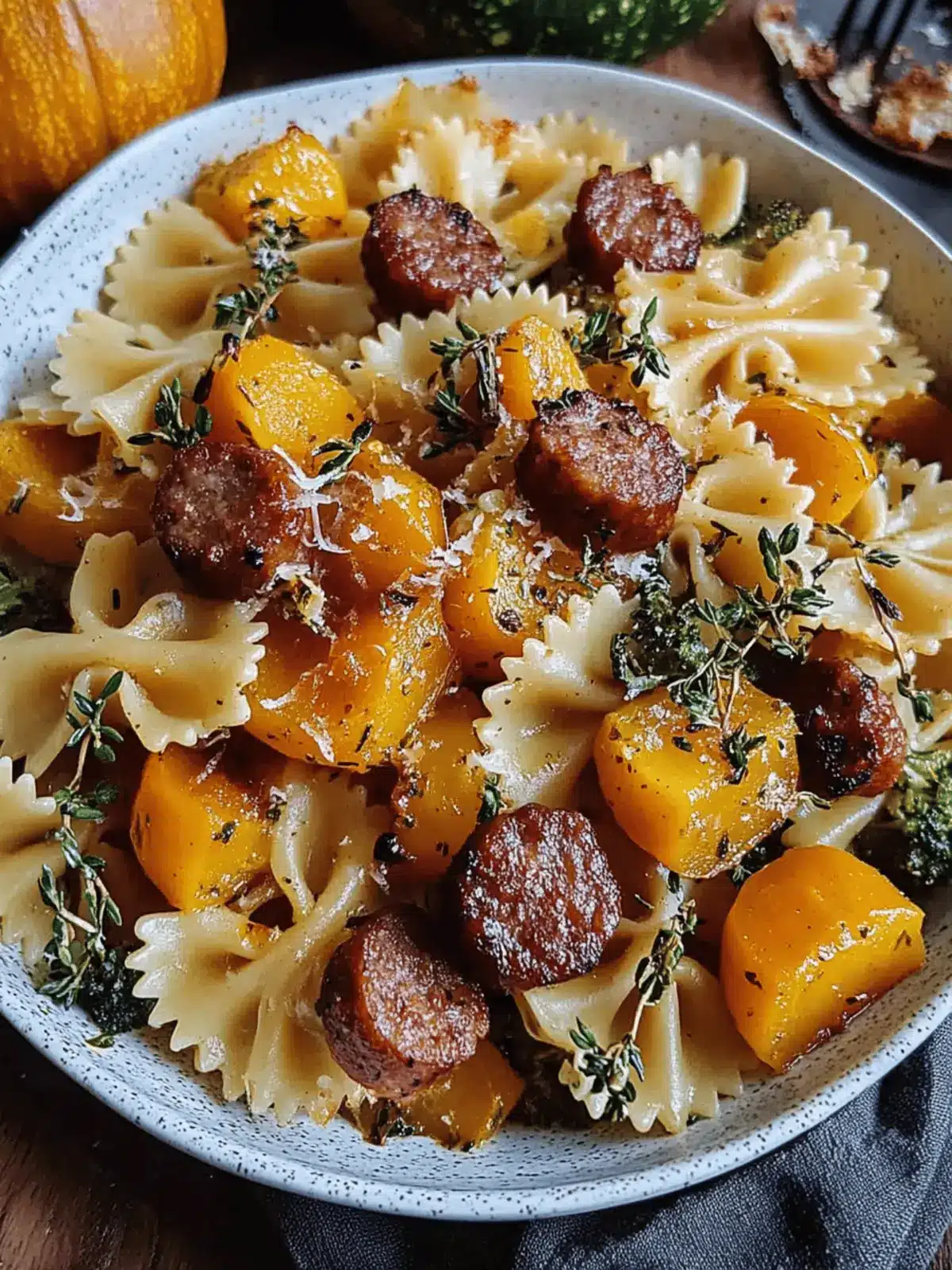 Autumn Sausage Pasta Squash