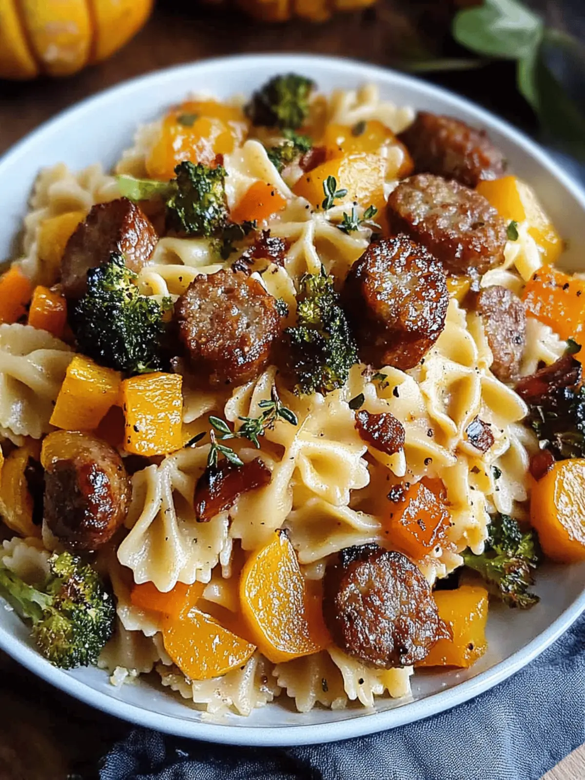 Autumn Sausage Pasta Squash