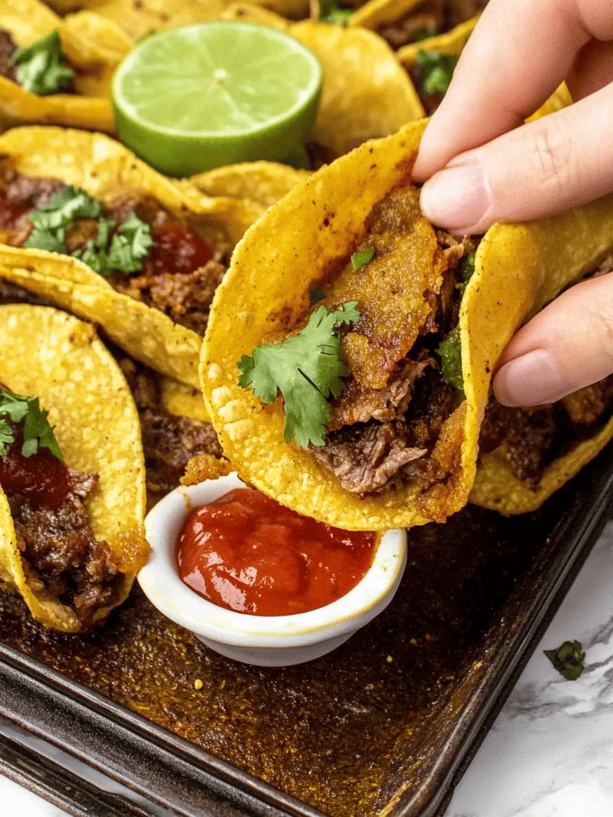 Crispy Baked Beef Tacos