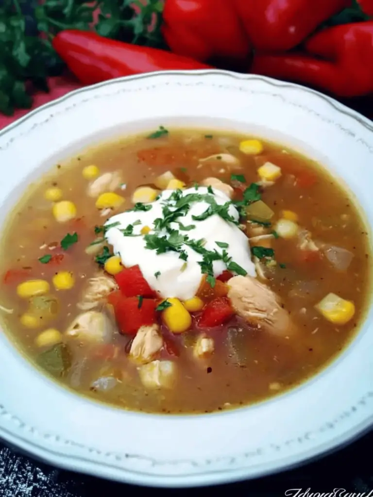 Green Chile, Chicken, and Corn Soup