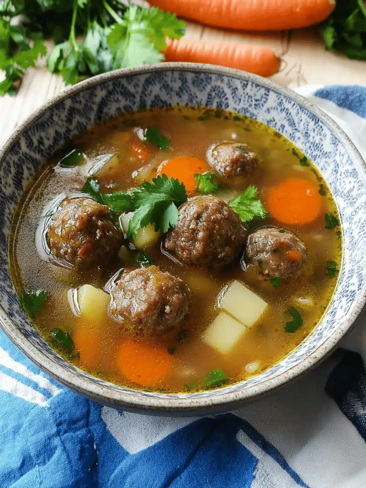 Caldo de Albóndigas (Mexican Meatball Soup)