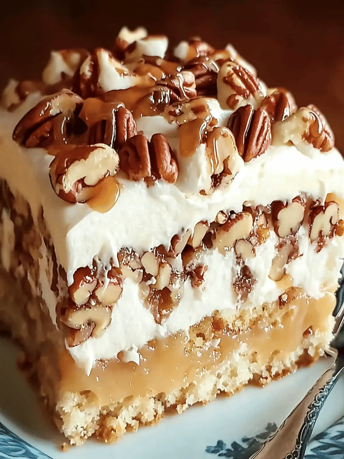 Butter Pecan Praline Poke Cake