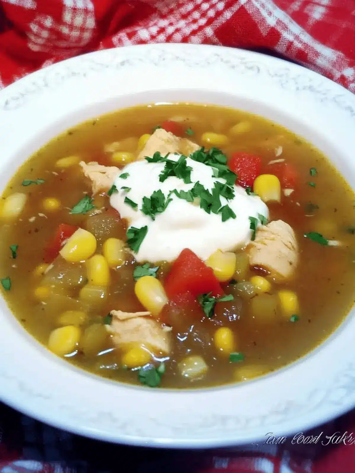Green Chile, Chicken, and Corn Soup