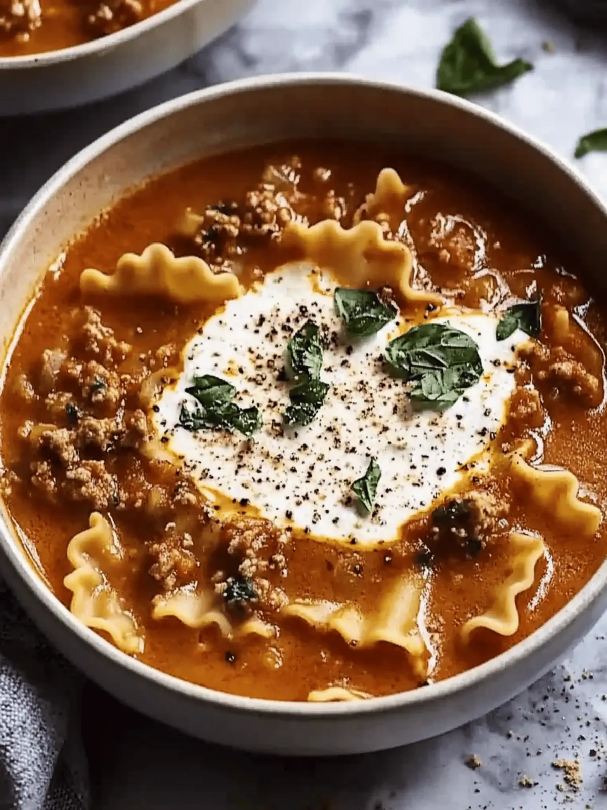 One Pot Lasagna Soup