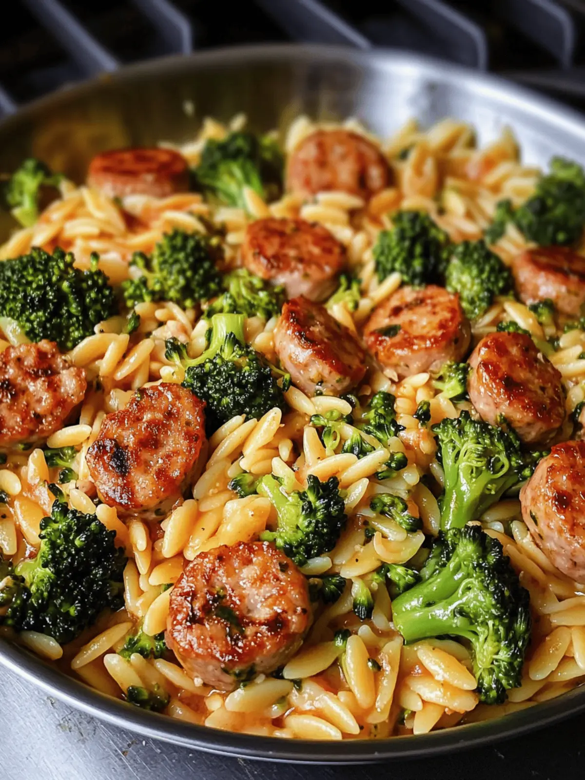 Chicken Sausage Broccoli Orzo