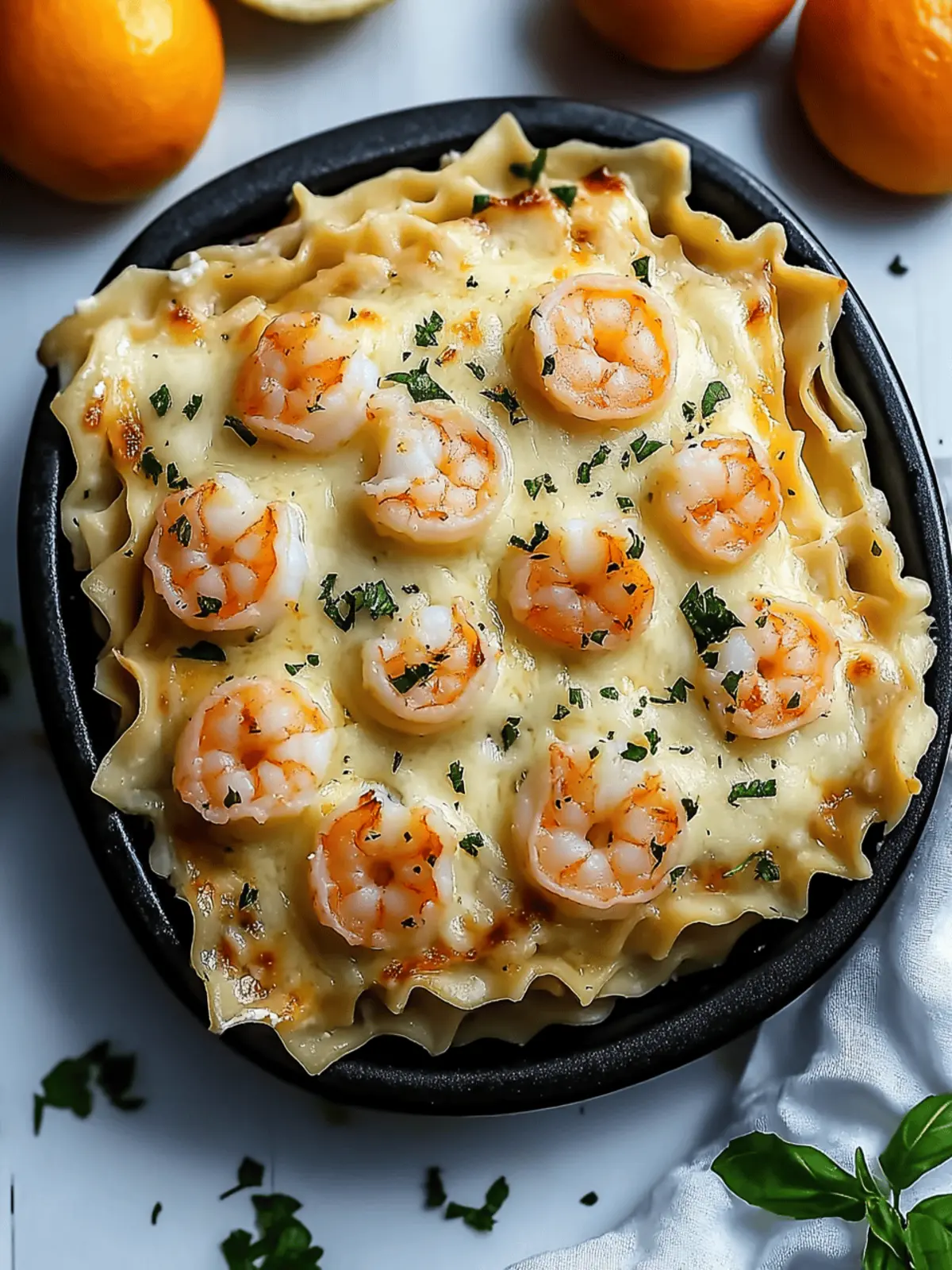 Garlic Butter Shrimp Scampi Lasagna