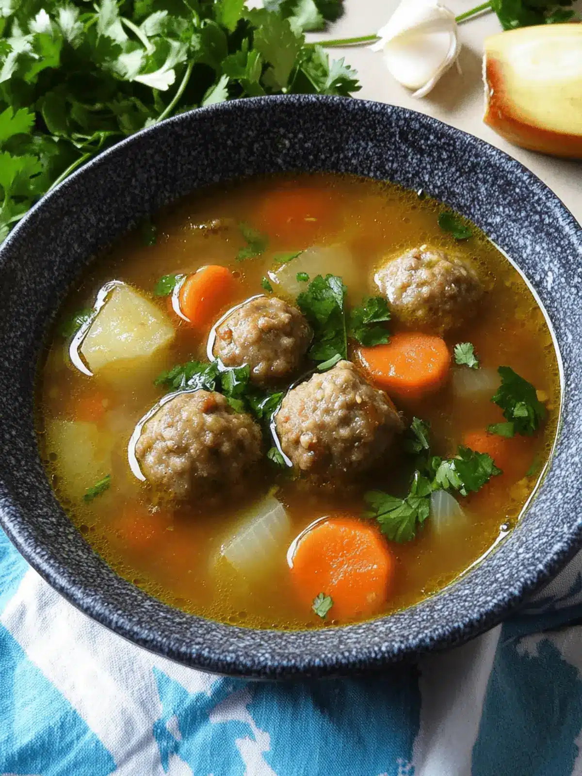 Caldo de Albóndigas (Mexican Meatball Soup)