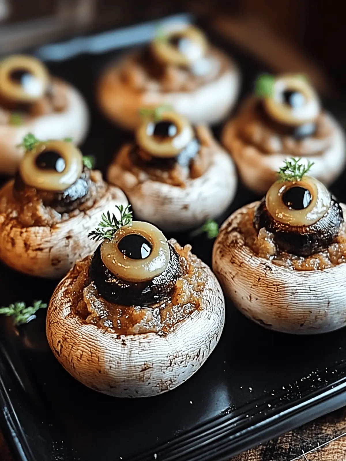 Stuffed Mushroom Eyeballs