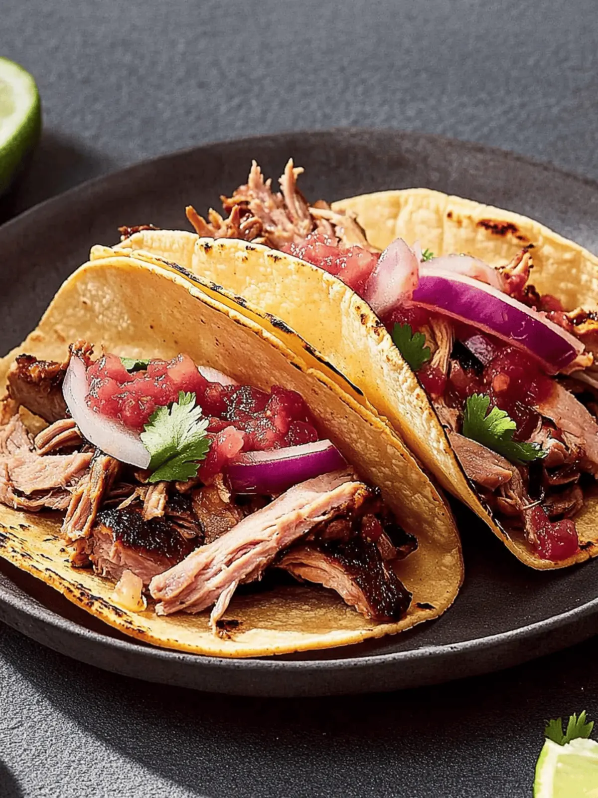 Duck Carnitas Tacos With Salsa Macha