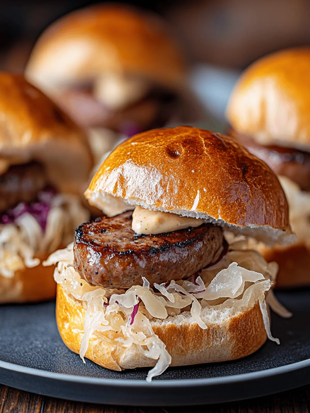 Sausage & Sauerkraut Sliders