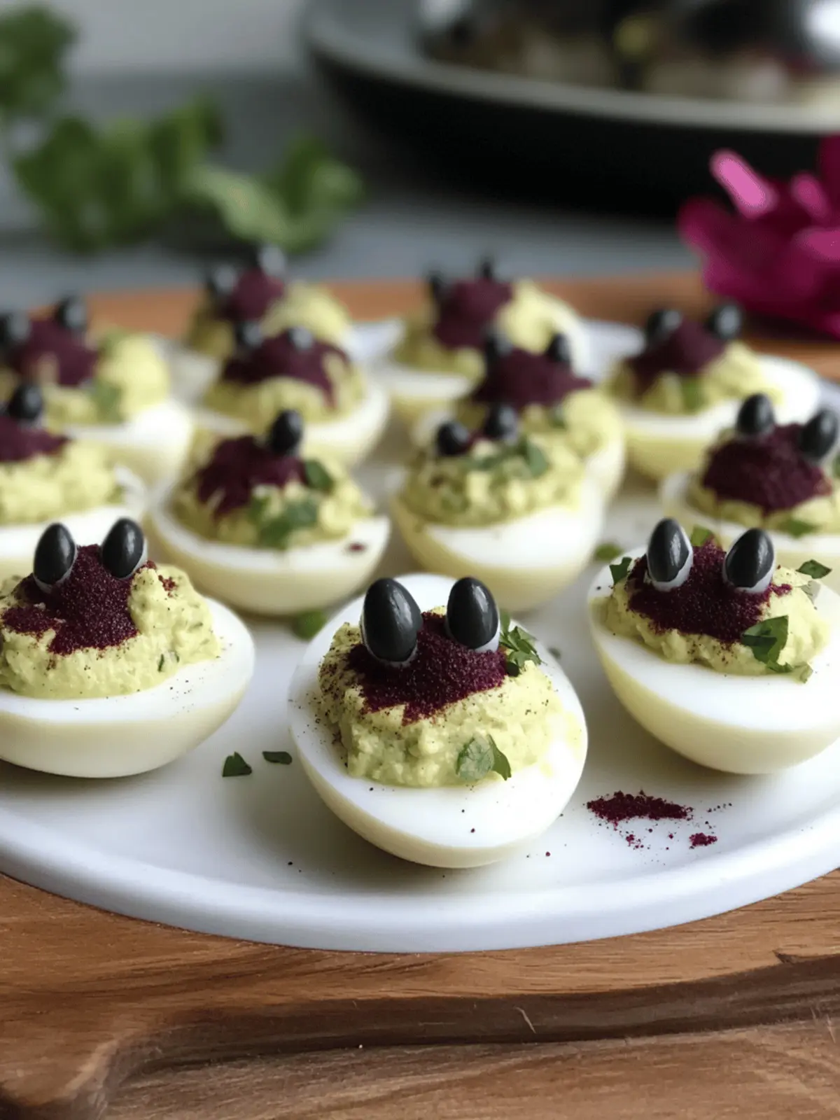 Creepy Deviled Eggs