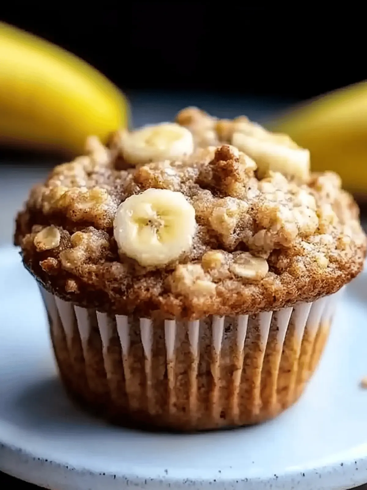 Healthy Banana Oatmeal Muffins