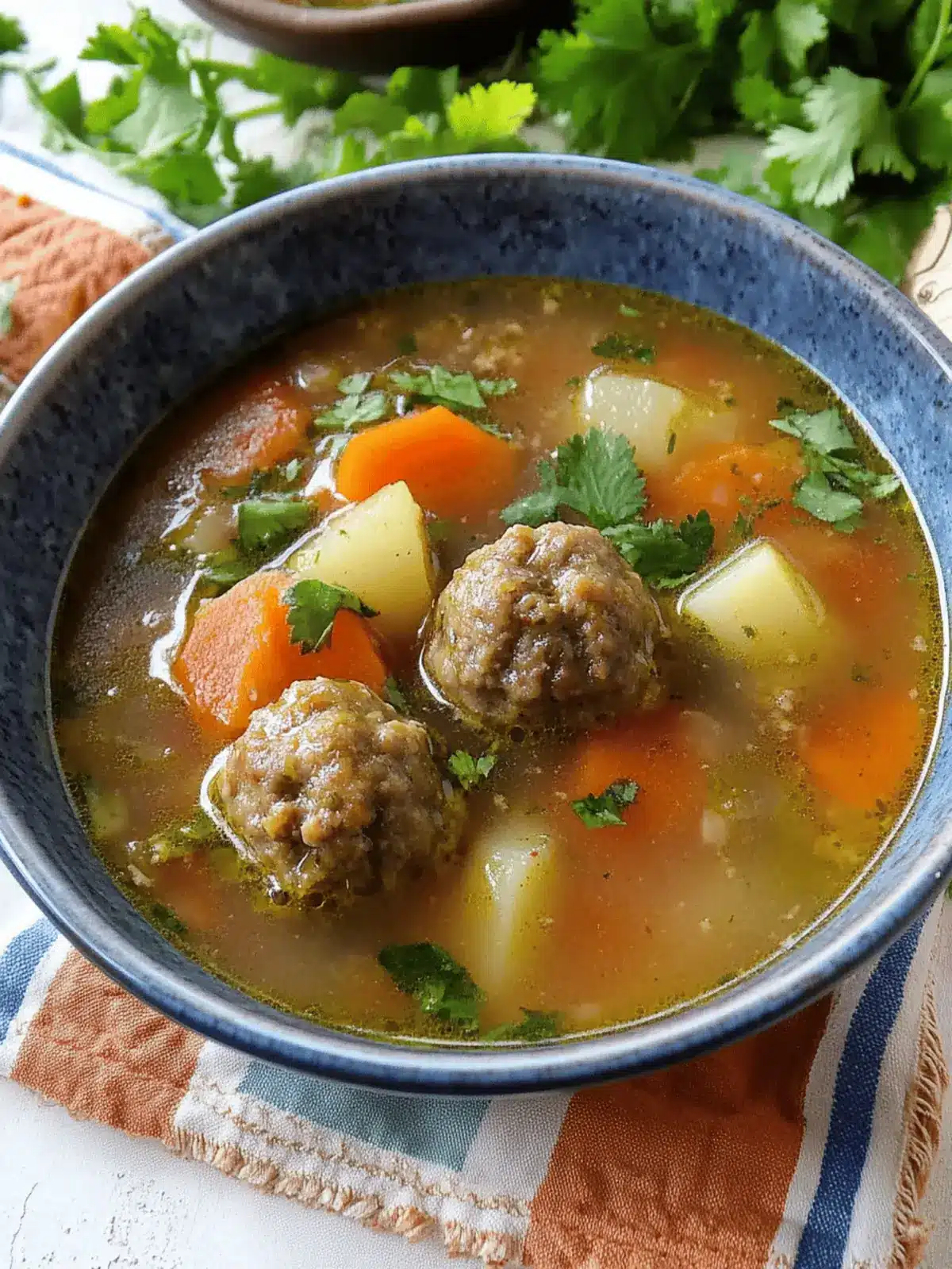 Caldo de Albóndigas (Mexican Meatball Soup)