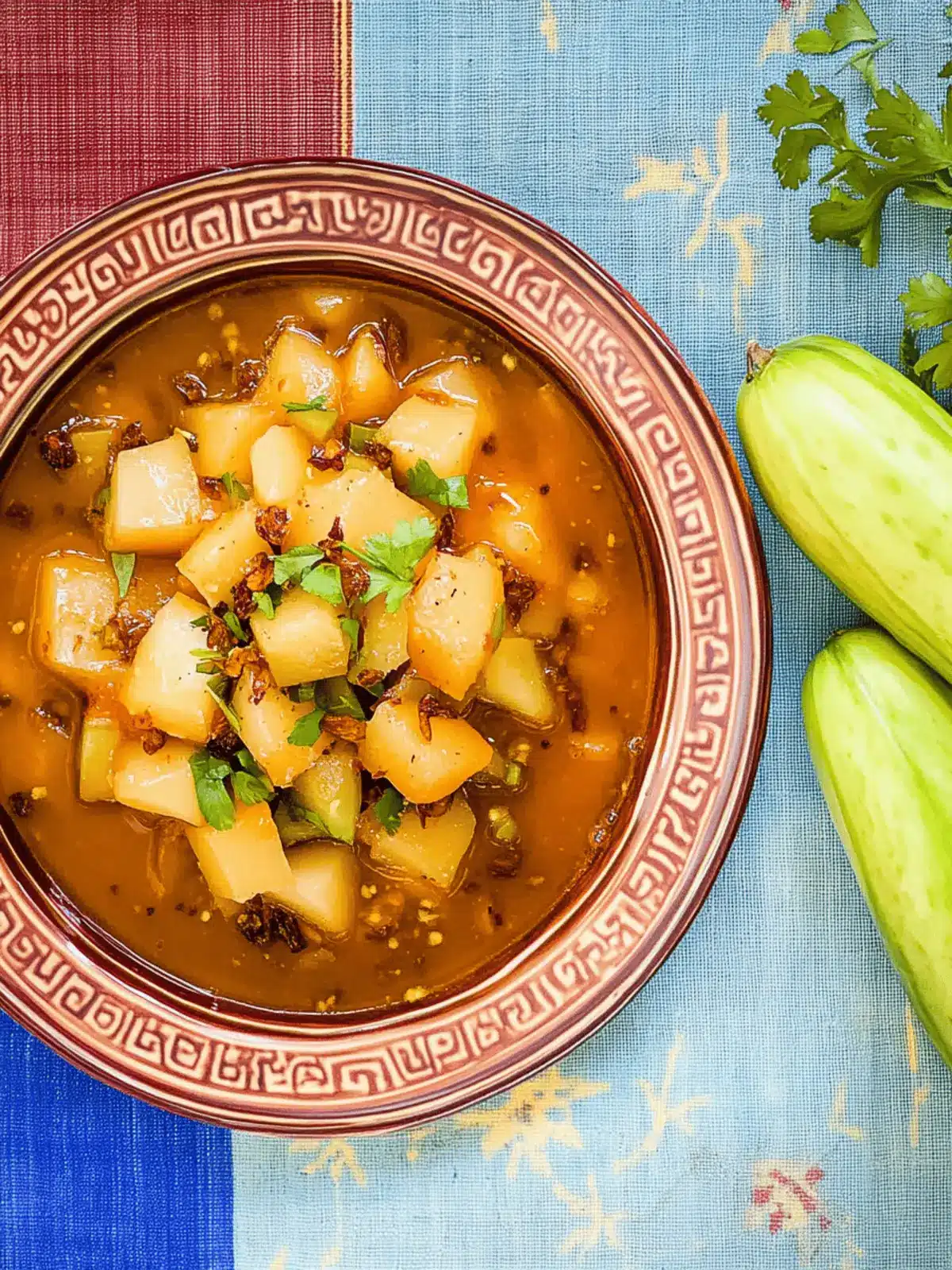 Chayote With Dried Green Chile