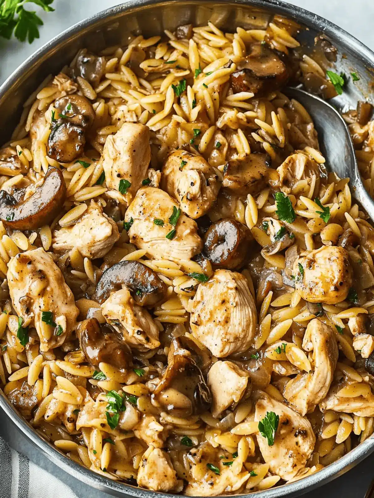 Chicken Marsala Orzo