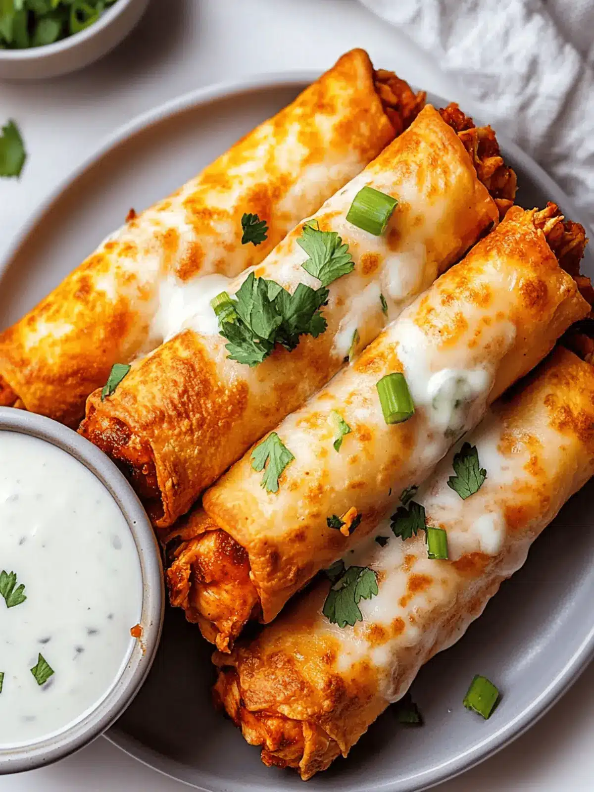 Buffalo Chicken Taquitos