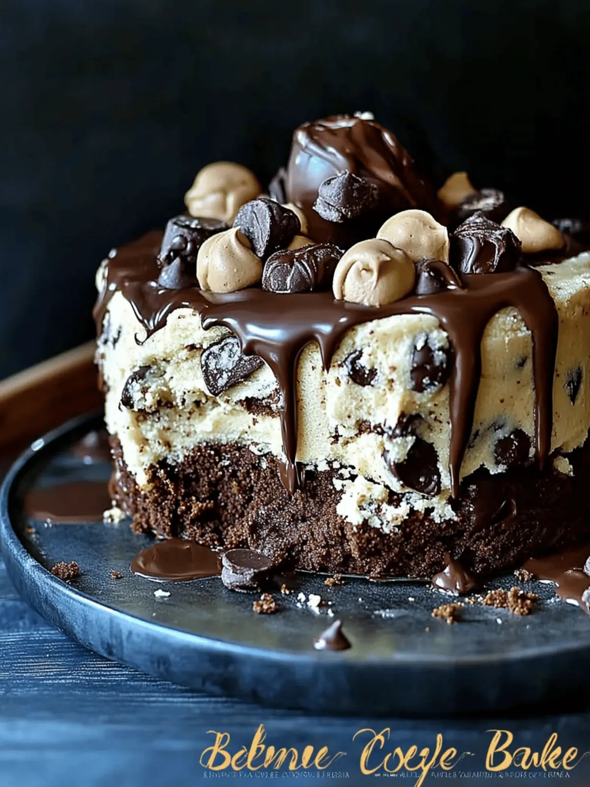 Brownie Cookie Dough Cake