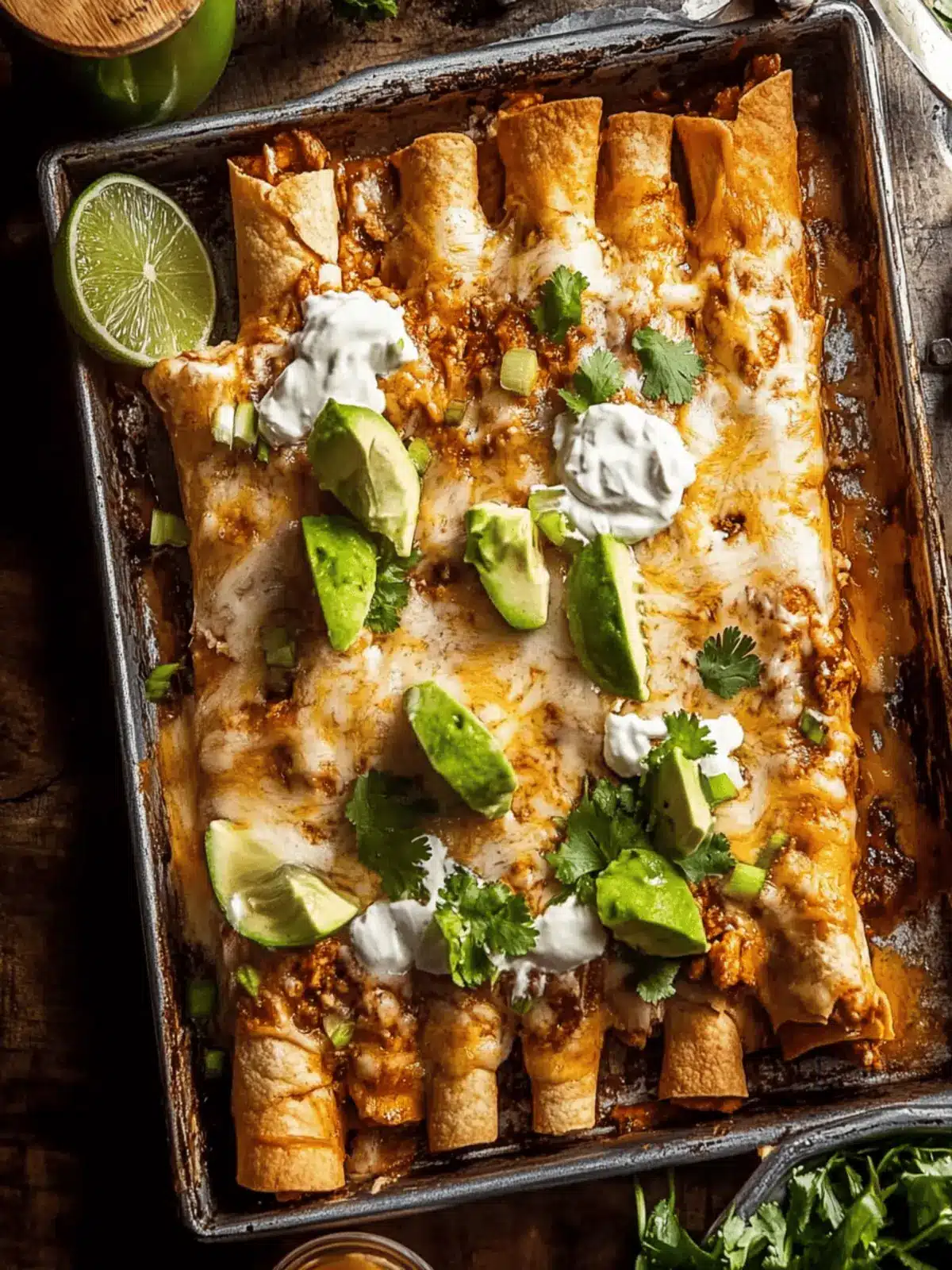 Baked Cheesy Cuban Chicken Taquitos