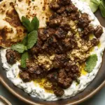 Smashed Beef Kebab With Cucumber Yogurt