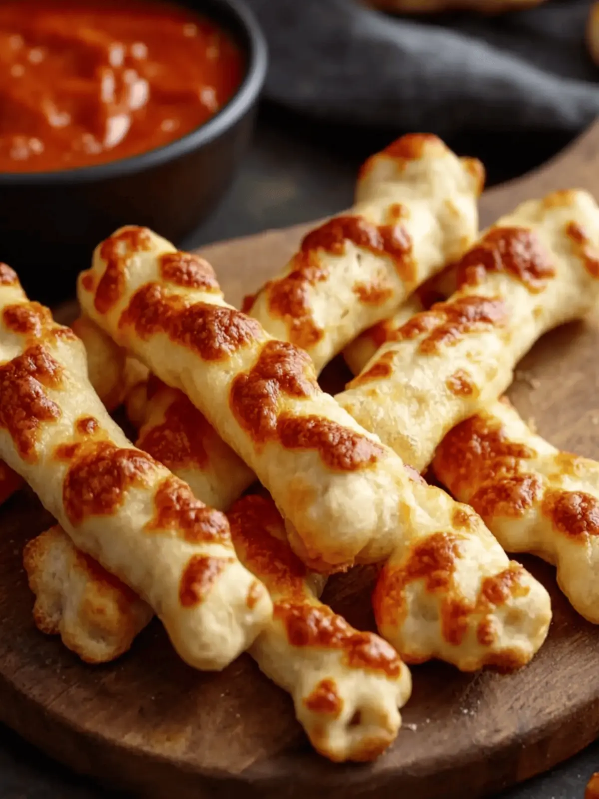 Cheesy Halloween Breadstick Bones