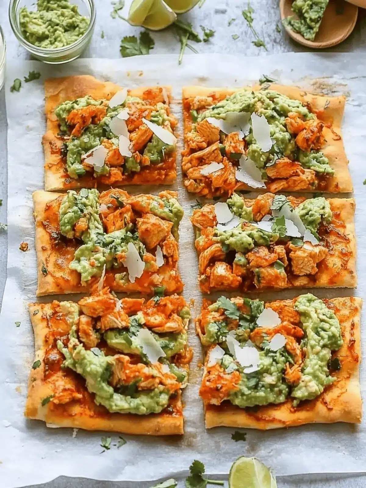 Guacamole Buffalo Chicken Pizza