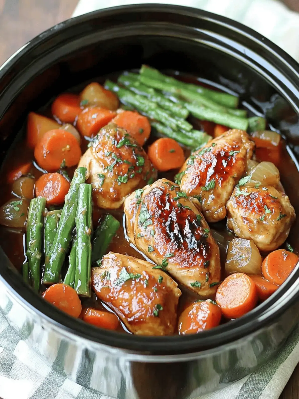 Slow Cooker Honey Garlic Chicken and Veggies