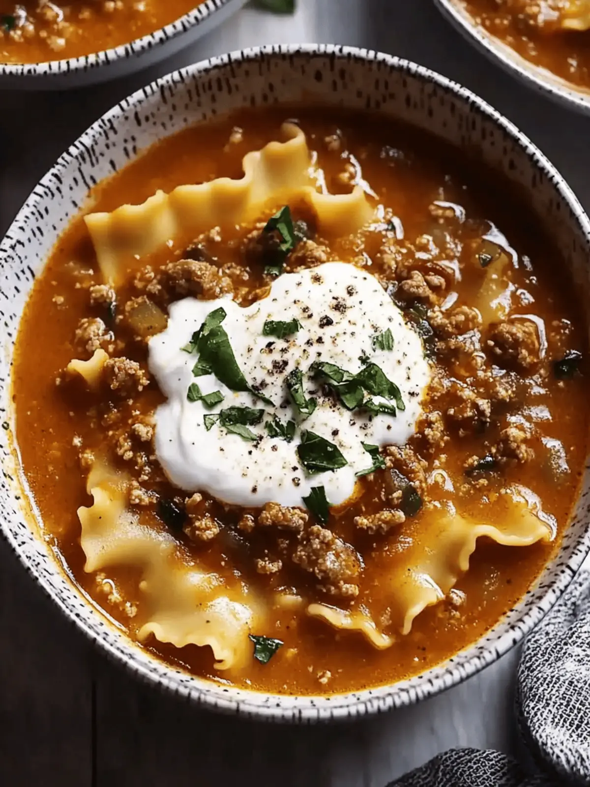 One Pot Lasagna Soup