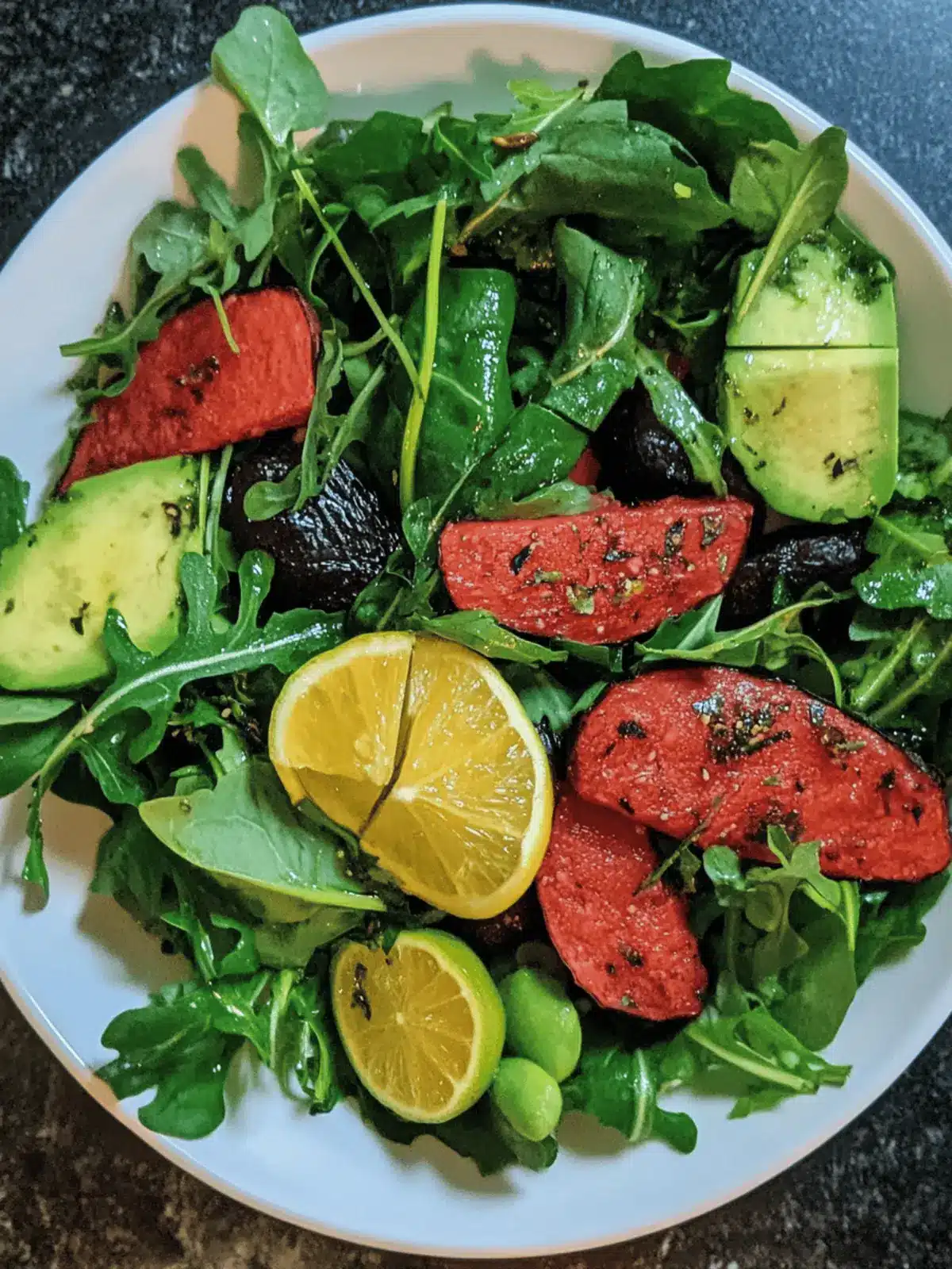 Native American wild greens salad