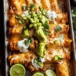 Baked Cheesy Cuban Chicken Taquitos
