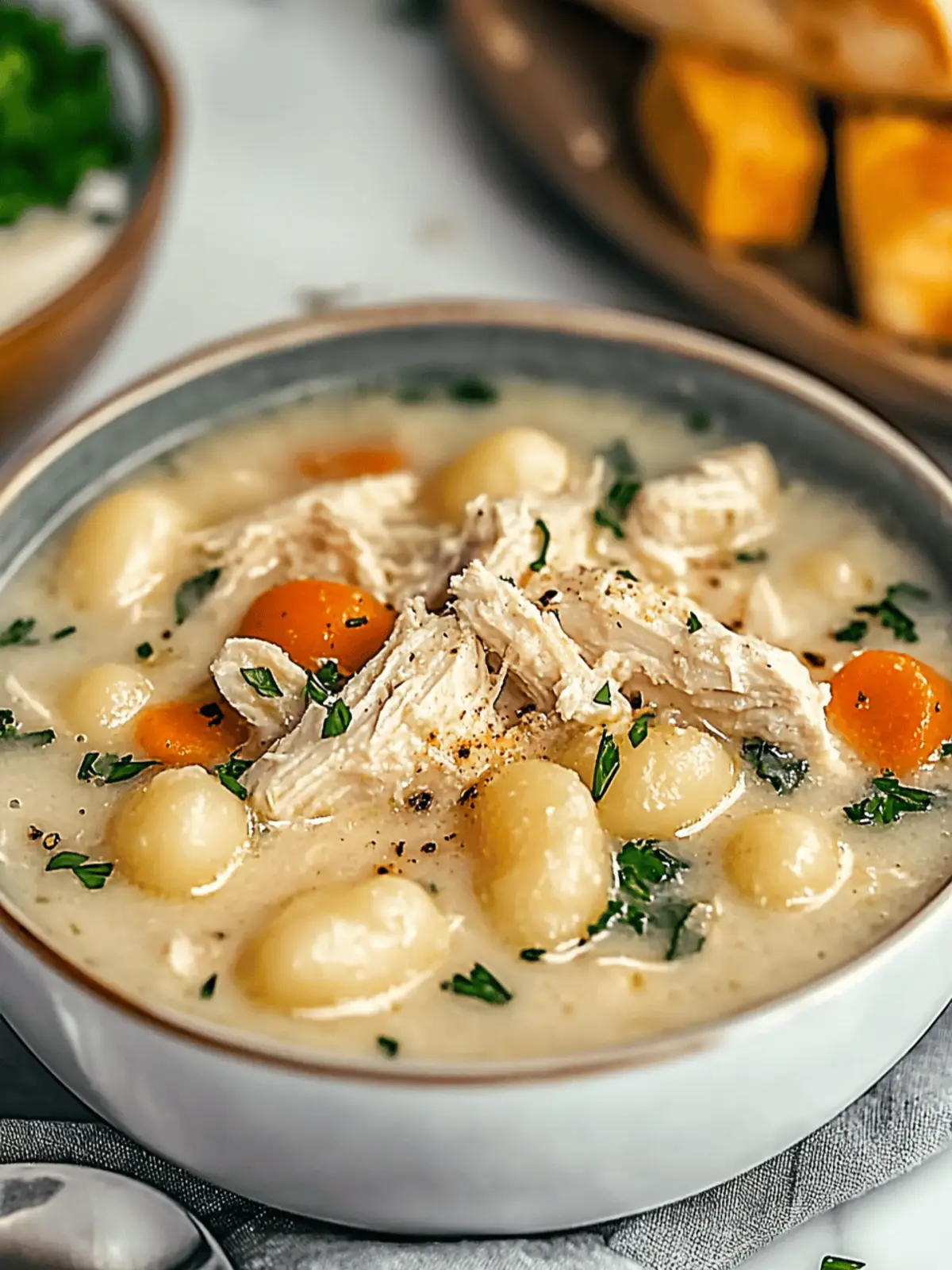 Cozy Tasty Rotisserie Chicken Gnocchi Soup