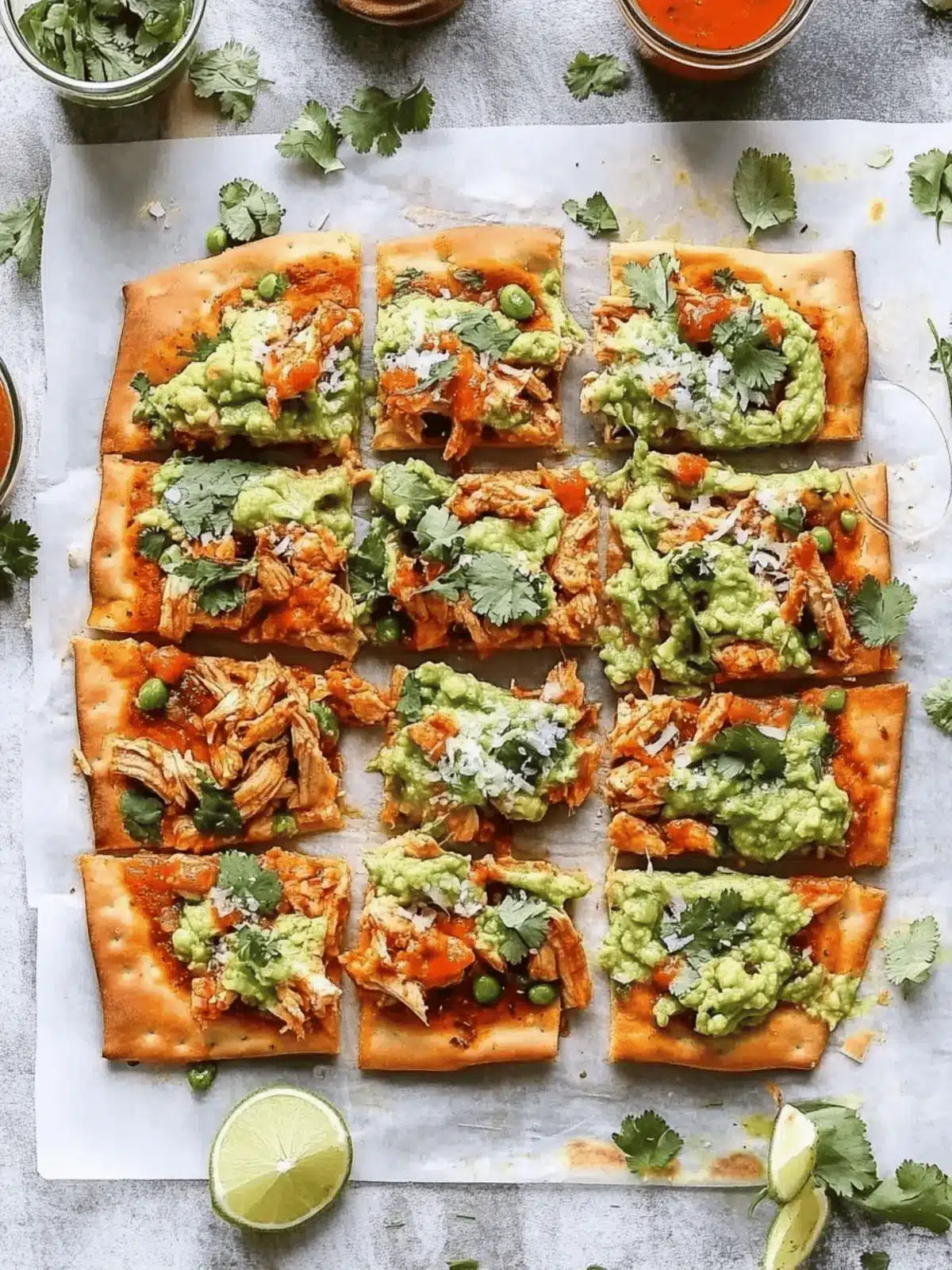 Guacamole Buffalo Chicken Pizza