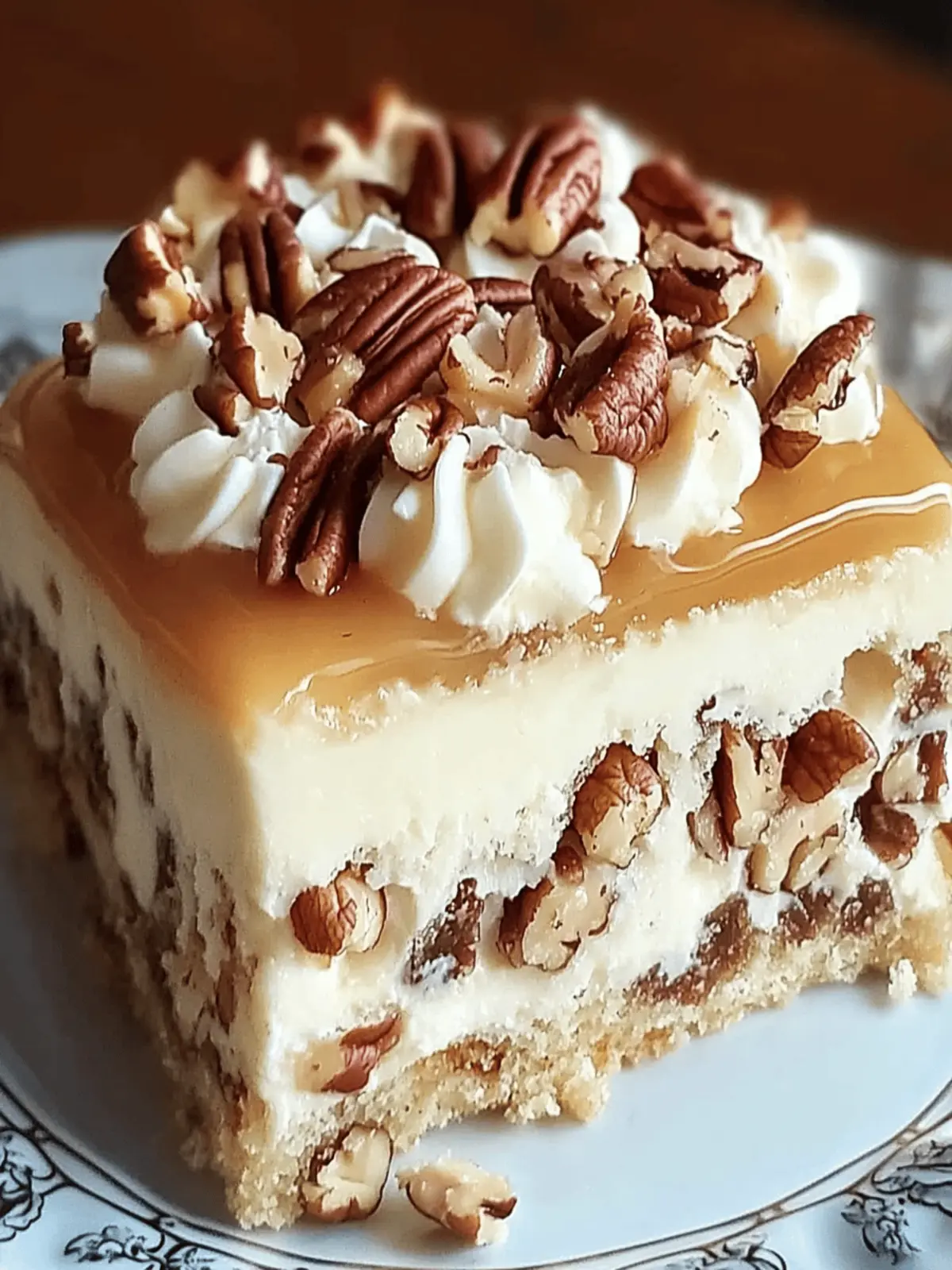 Butter Pecan Praline Poke Cake