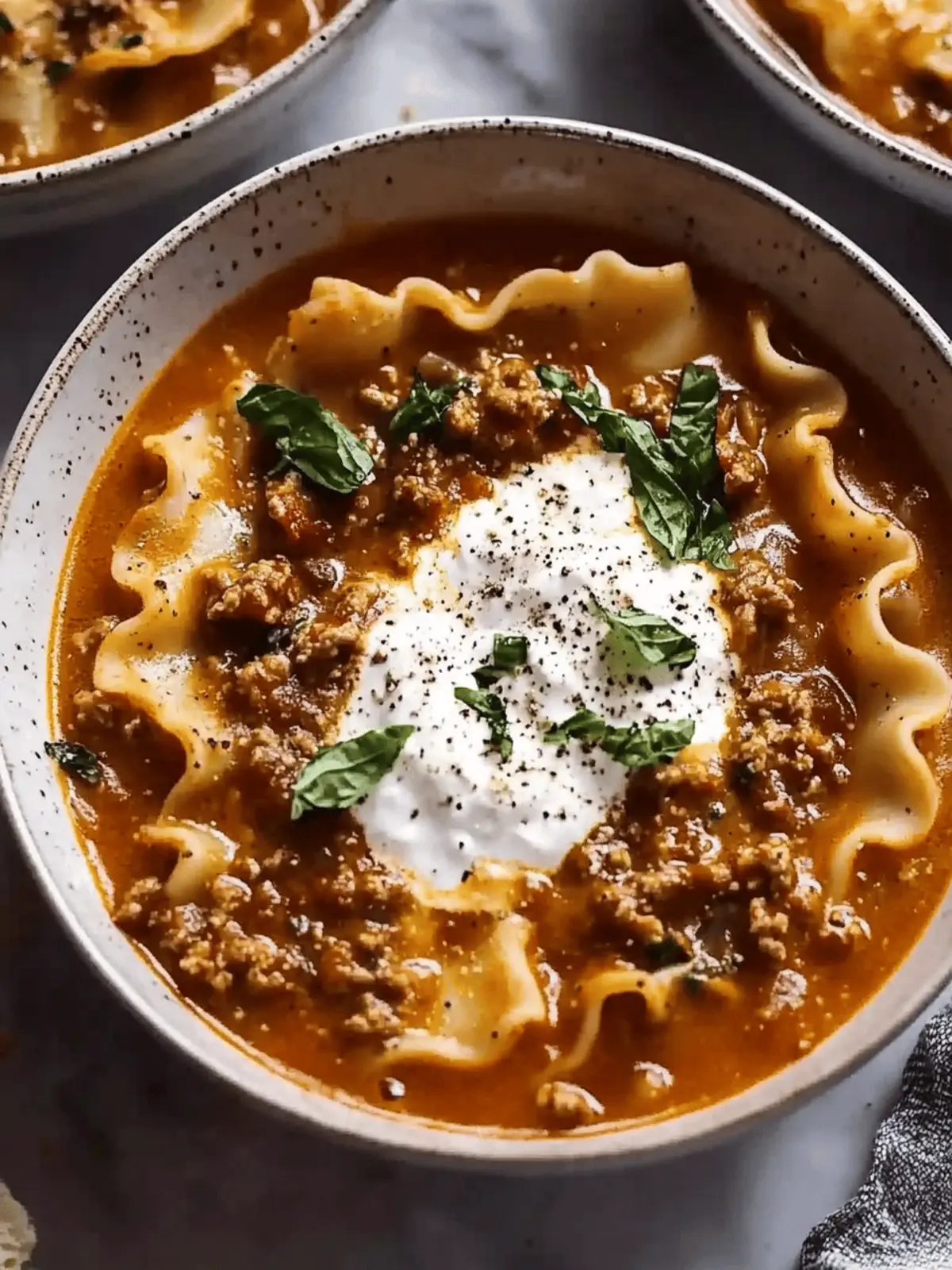 One Pot Lasagna Soup
