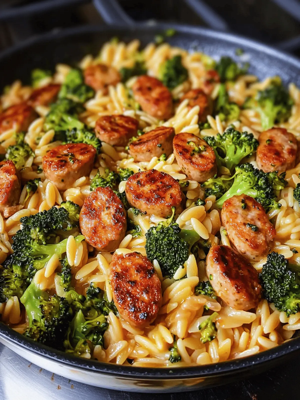 Chicken Sausage Broccoli Orzo