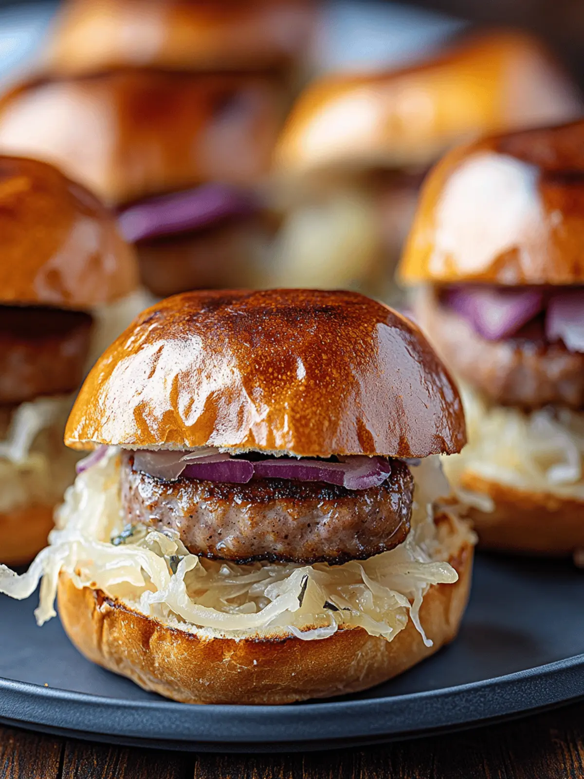 Sausage & Sauerkraut Sliders