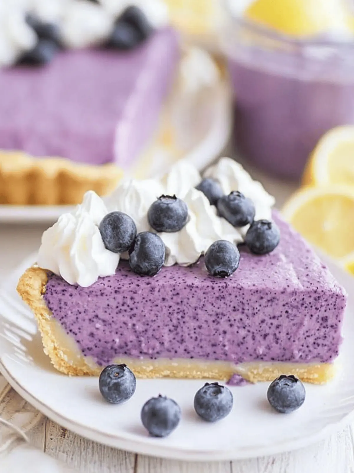 4 Ingredient No Bake Lemon Blueberry Pie