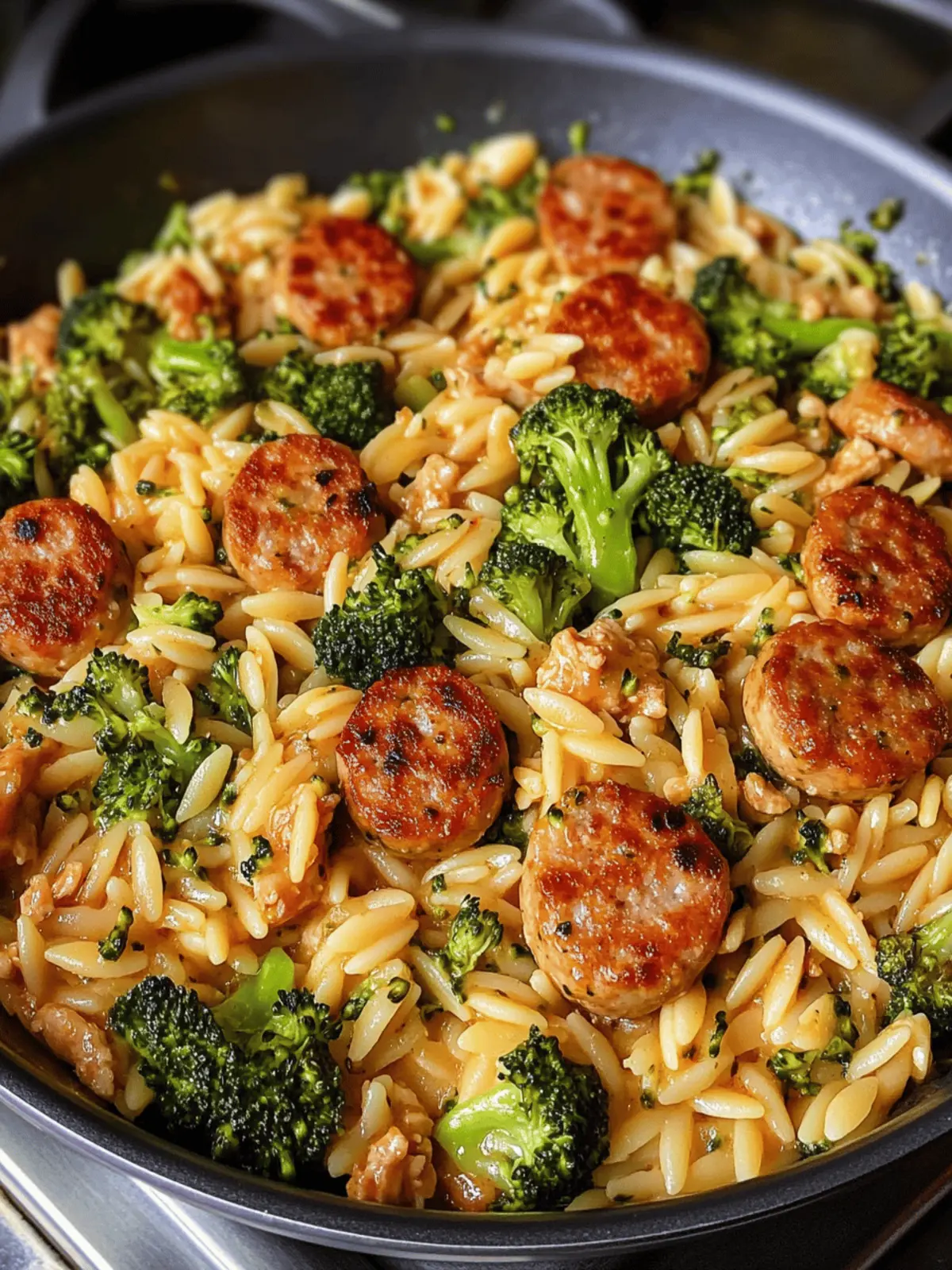 Chicken Sausage Broccoli Orzo
