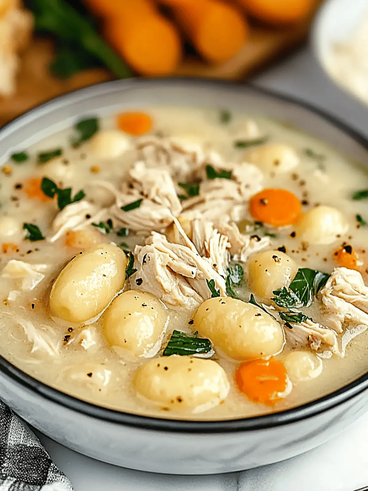 Cozy Tasty Rotisserie Chicken Gnocchi Soup