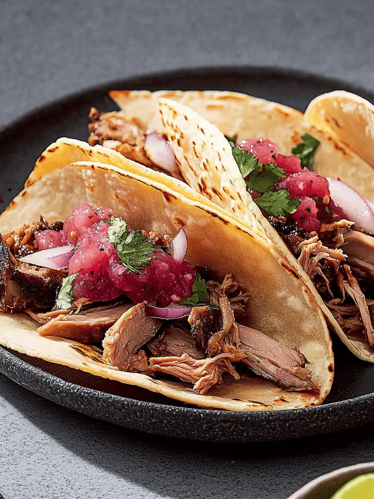 Duck Carnitas Tacos With Salsa Macha