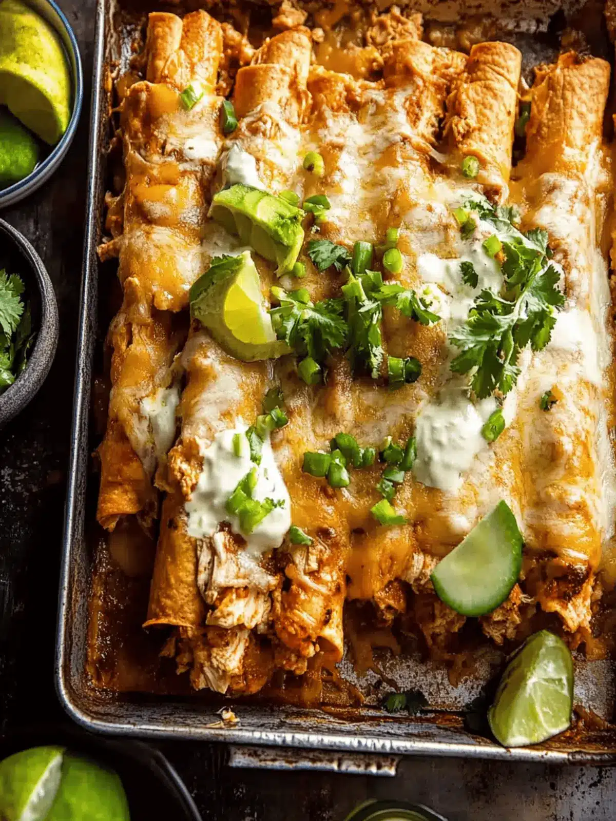 Baked Cheesy Cuban Chicken Taquitos