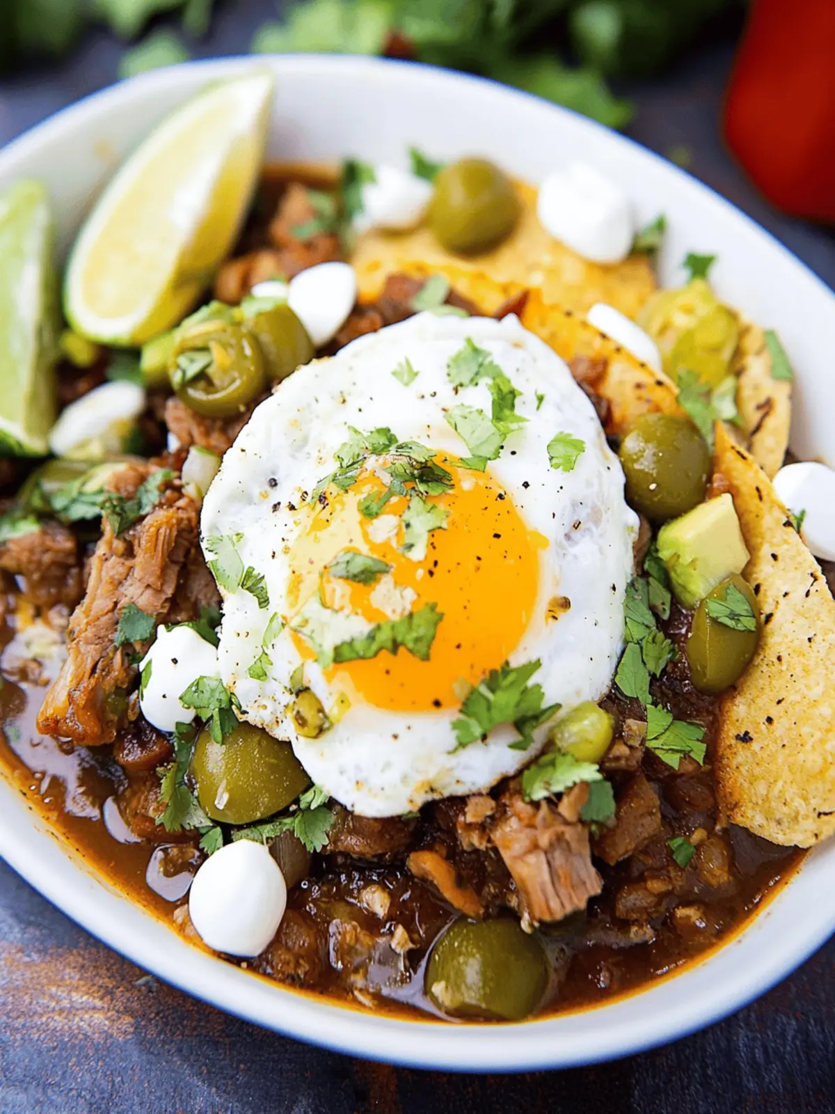 Hatch Chile Carnitas Huevos Rancheros