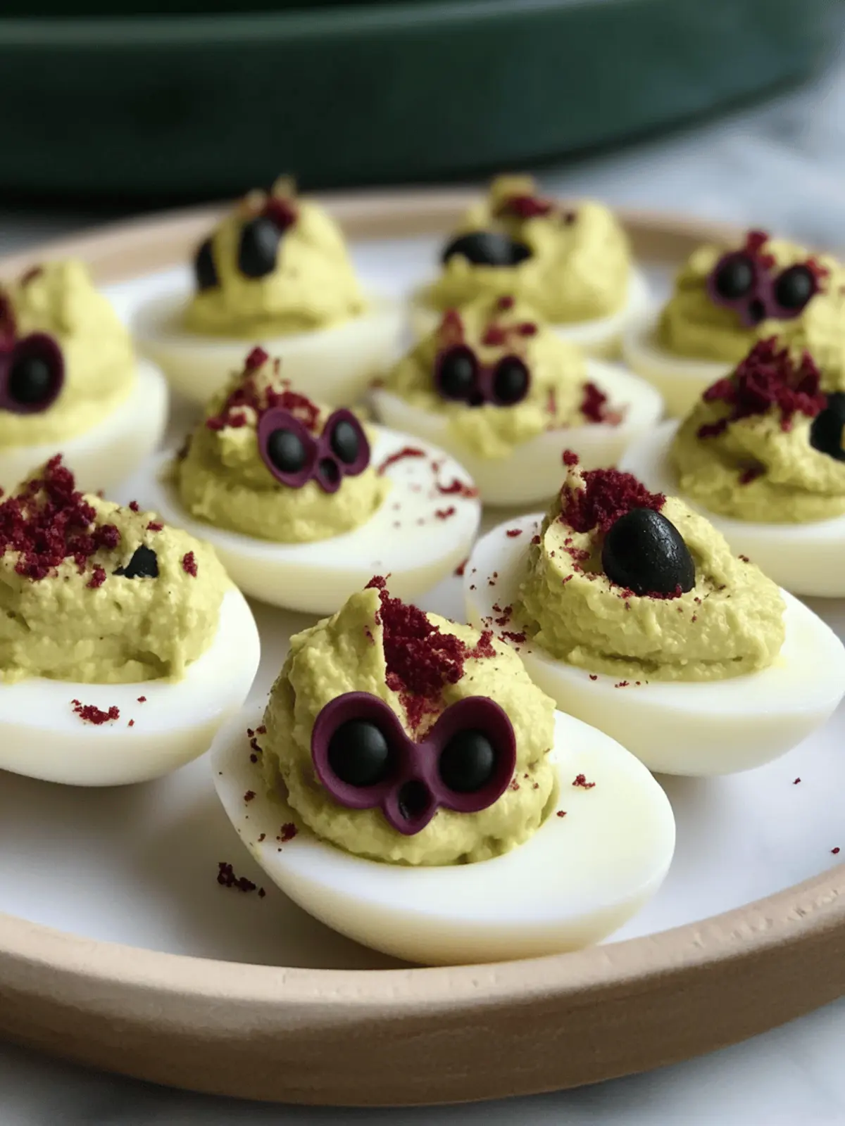 Creepy Deviled Eggs
