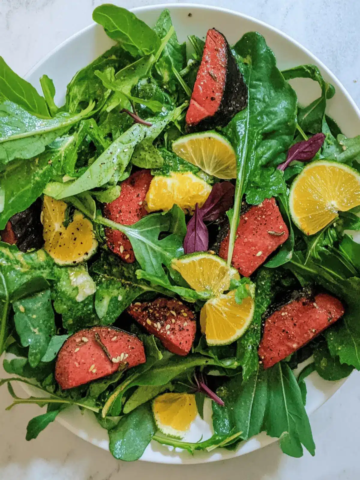 Native American wild greens salad