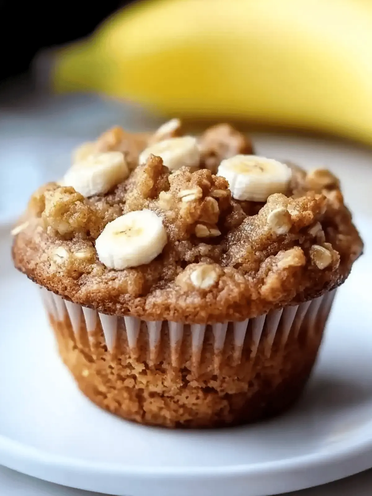 Healthy Banana Oatmeal Muffins