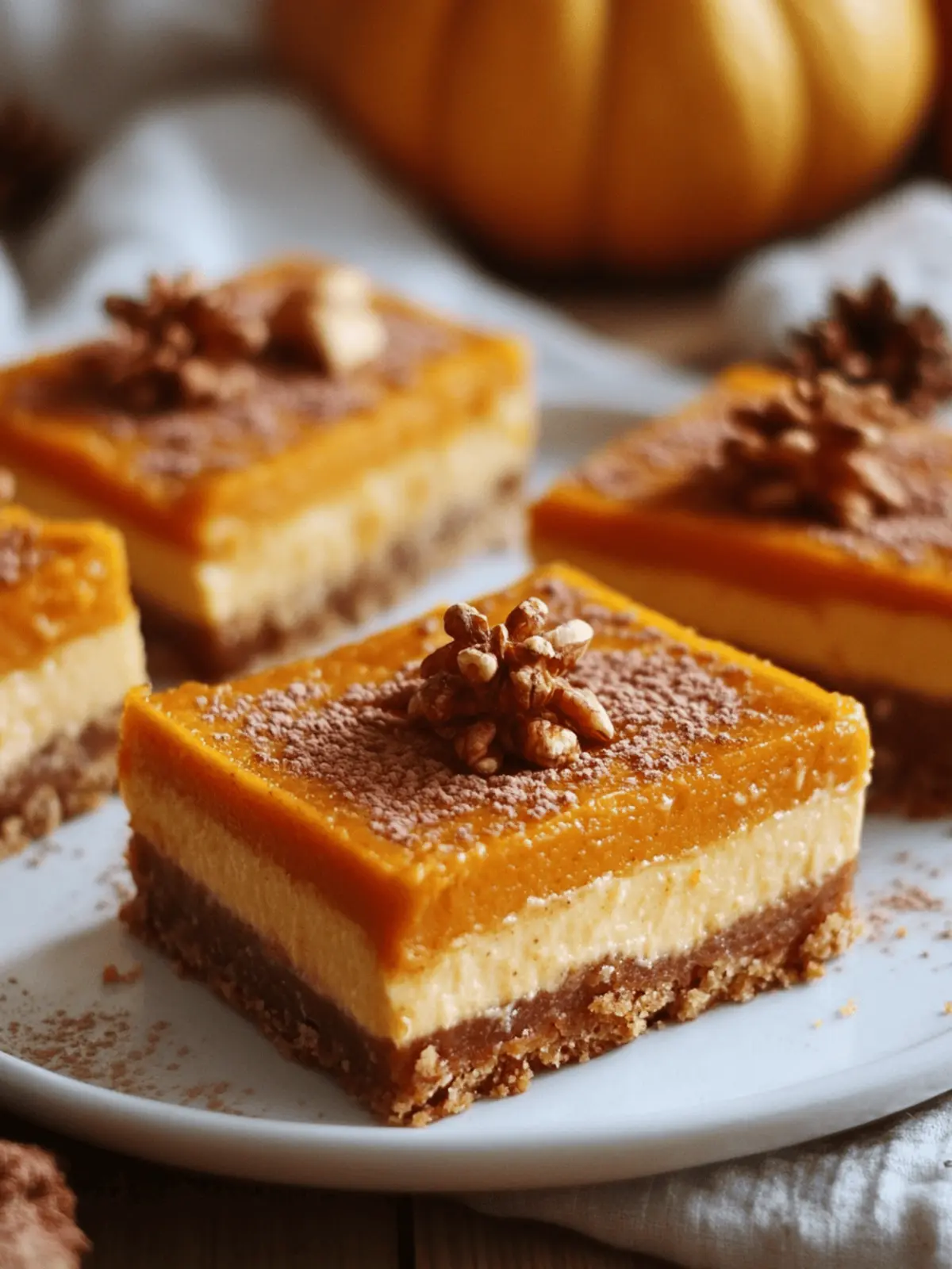 Pumpkin Cheesecake Bars
