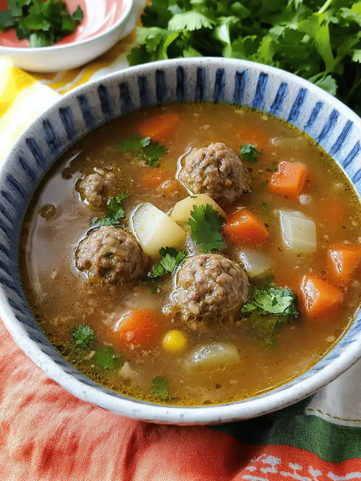 Caldo de Albóndigas (Mexican Meatball Soup)